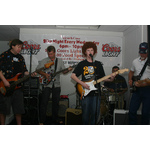 Andy Poxon (singing) with Bash, Tom, Bob and Will at the opening night of the new Beach Cove Open Blues Jam!